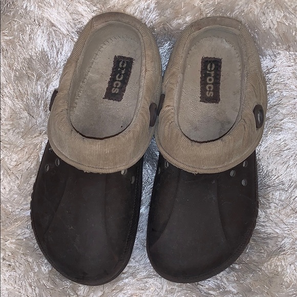 corduroy lined crocs